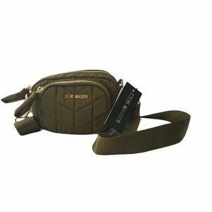 NWT *Steve Madden - Military Green Crossbody Bag With goden Zipper and logo-wome
